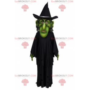 Mascotte della strega con la faccia verde - Redbrokoly.com