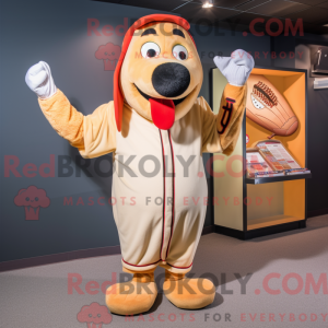 Postava maskota Tan Hot Dog...