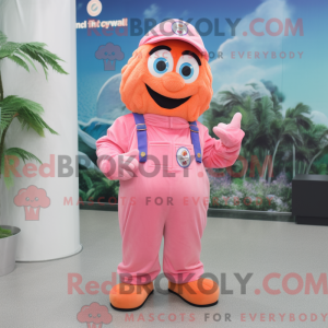 Rosa mandarin maskot drakt...