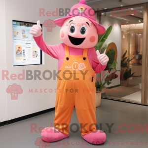 Máscara de mandarim rosa...