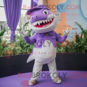Lavendel Shark maskot...