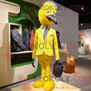 Lemon Yellow Ostrich mascot...