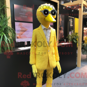 Lemon Yellow Ostrich mascot...