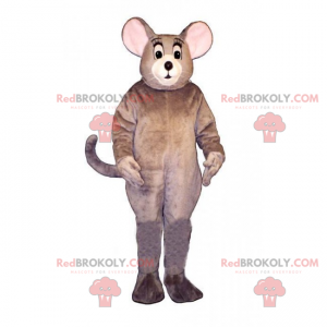 Mascotte de souris aux longues moustaches - Redbrokoly.com