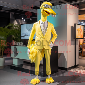 Lemon Yellow Ostrich mascot...