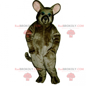 Mascotte del mouse con le orecchie rotonde - Redbrokoly.com