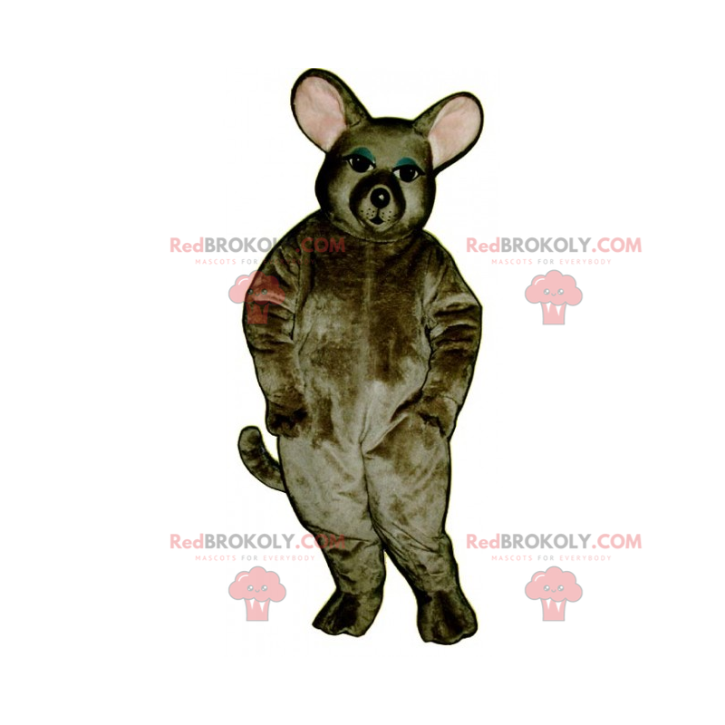 Mascotte de souris aux oreilles rondes - Redbrokoly.com