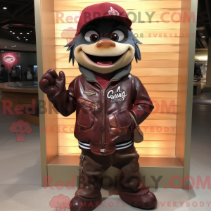 Maroon Cod mascotte kostuum...