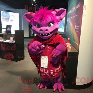 Máscara de gárgula magenta...