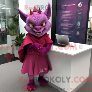 Máscara de gárgula magenta...