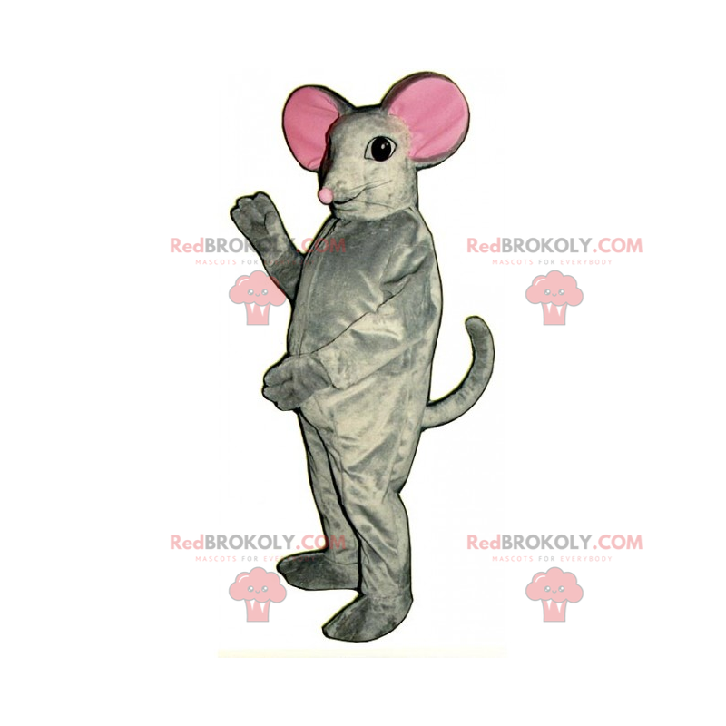 Mascotte de souris aux oreilles roses - Redbrokoly.com