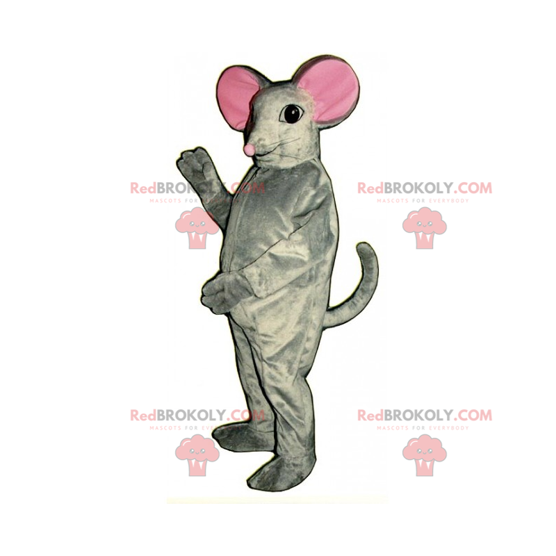 Mouse mascot with pink ears - Redbrokoly.com