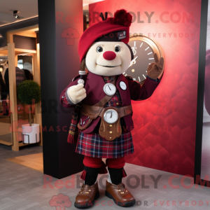 Maroon sækkepibe maskot...