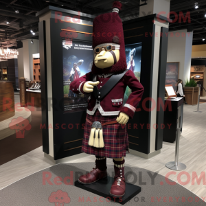 Maroon sekkepipe maskot...