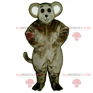 Mascotte de souris avec grand sourire - Redbrokoly.com