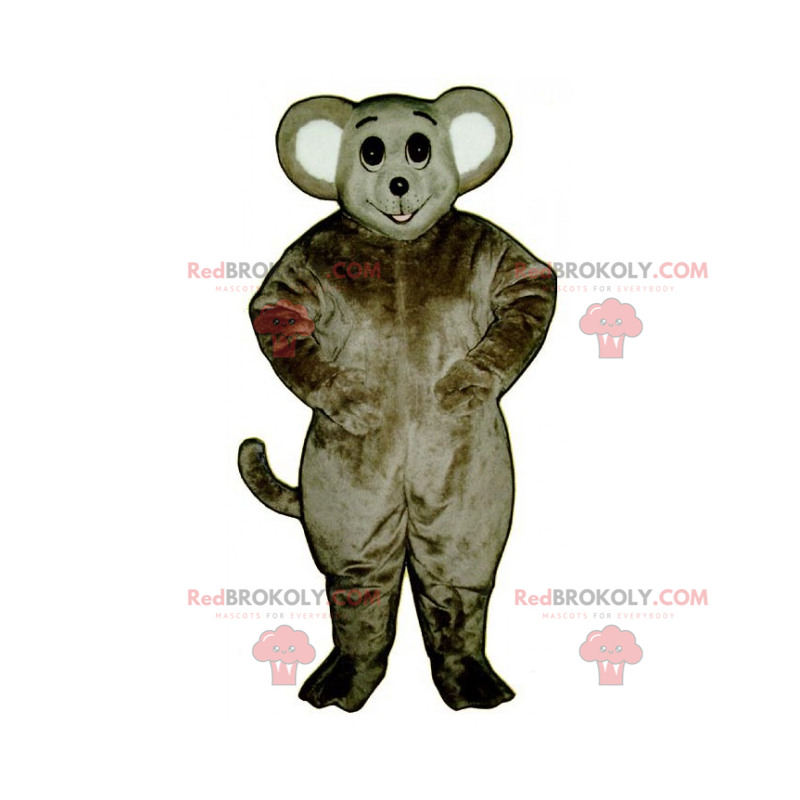 Mascotte del mouse con un grande sorriso - Redbrokoly.com