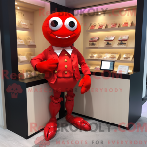 Red Crab maskot kostume...