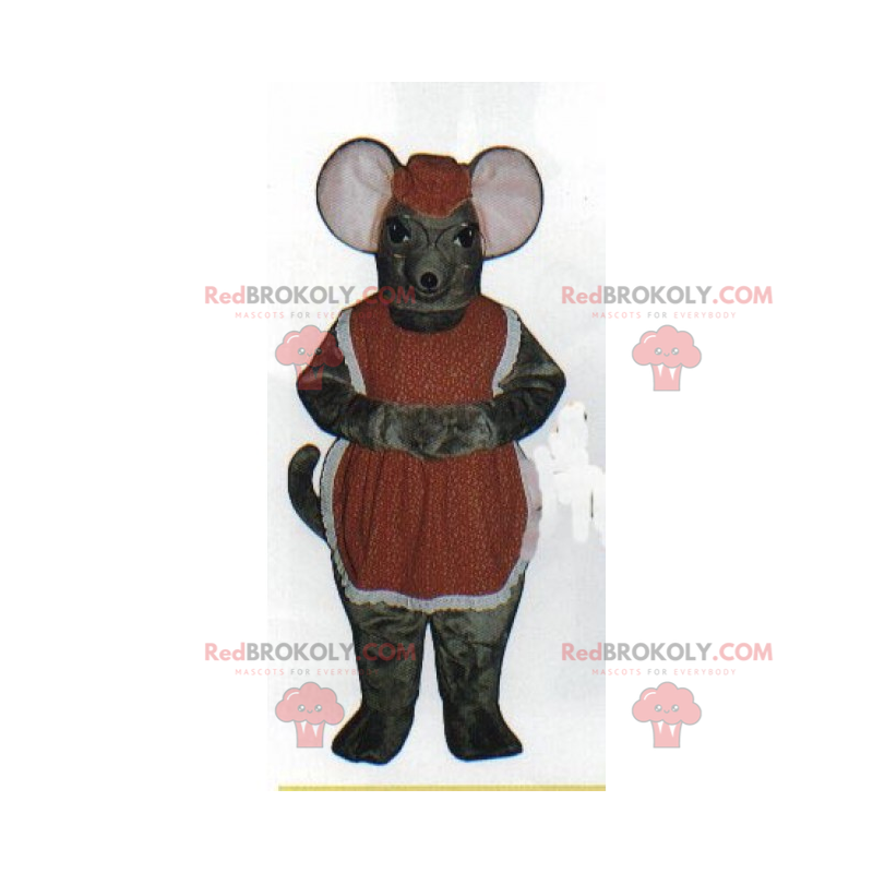 Mouse mascot with apron and round glasses - Redbrokoly.com Mouse mascot with apron and round glasses - Redbrokoly.com