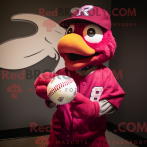 Magenta Hens mascot costume...