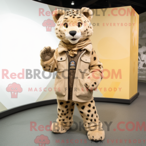 Tan Leopard-mascottekostuum...