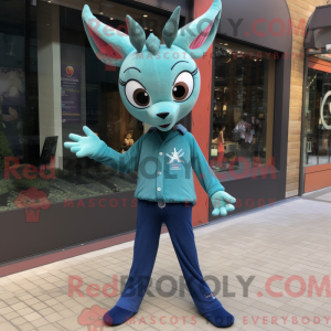 Teal Gazelle Maskottchen...