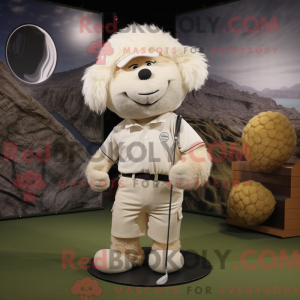 Cream Golf Ball maskot...