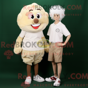 Cream Golf Ball maskot...