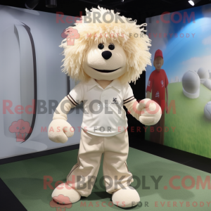 Cream golfbold maskot...