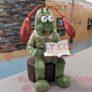 Olive Lobster mascot...