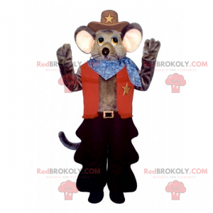 Vestito da cowboy mascotte del mouse - Redbrokoly.com