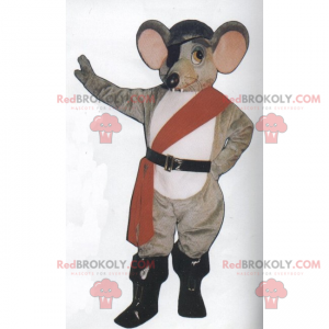 Mascotte de souris en tenue de pirate - Redbrokoly.com