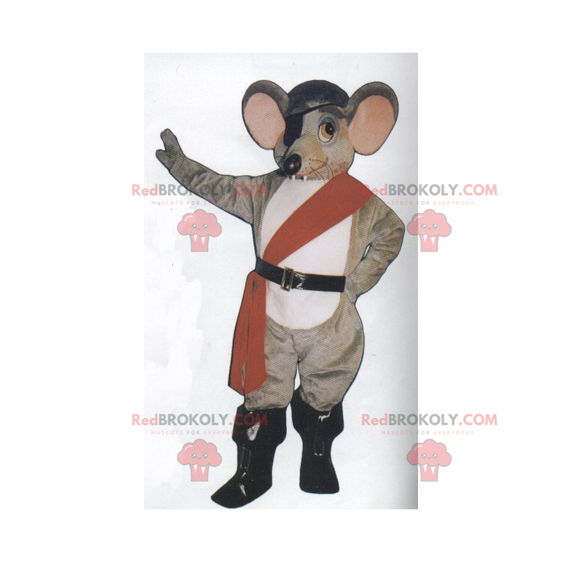 Mascote do rato com roupa de pirata - Redbrokoly.com