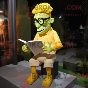 Gul Frankenstein maskot...