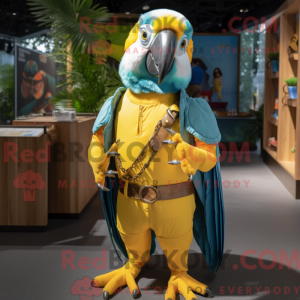 Gull Macaw maskot drakt...