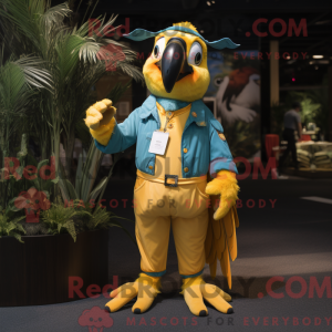 Gull Macaw maskot drakt...