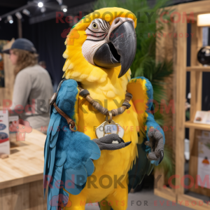 Gull Macaw maskot drakt...
