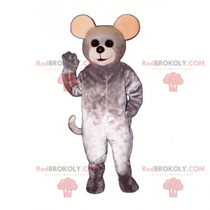 Mascotte de souris grise - Redbrokoly.com