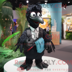 Máscara de pavão preto com...