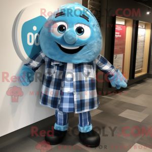 Blå hindbær maskot kostume...