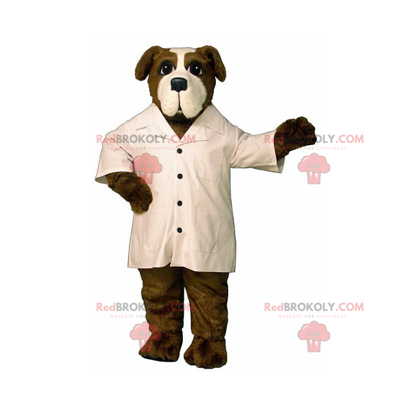 Mascote São Bernardo com jaleco branco - Redbrokoly.com