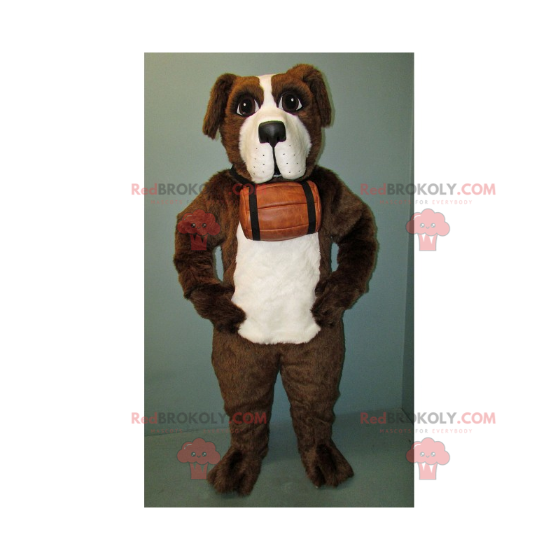 Maskottchen von St. Bernard mit seinem Fass - Redbrokoly.com