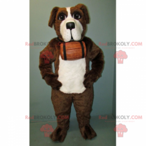 Mascot of St Bernard with his barrel - Redbrokoly.com