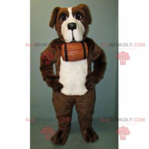 Maskot av St Bernard med sitt fat - Redbrokoly.com