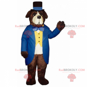 St Bernard maskot i blå gallakjole - Redbrokoly.com