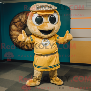 Gold Bagels maskot kostume...