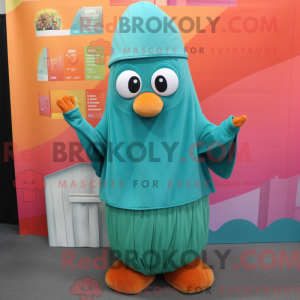 Teal Apricot Maskottchen...