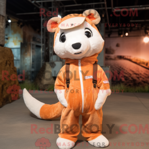Rust Ermine mascot costume...
