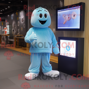 Sky Blue Ghost maskot...