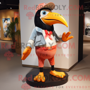 Peach Toucan mascot costume...
