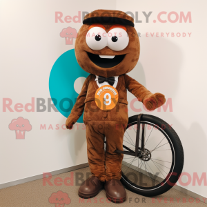 Brun Unicyclist maskot...